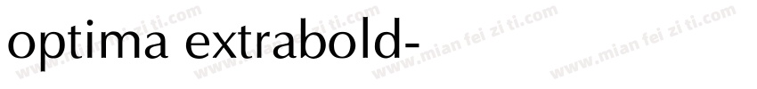 optima extrabold字体转换